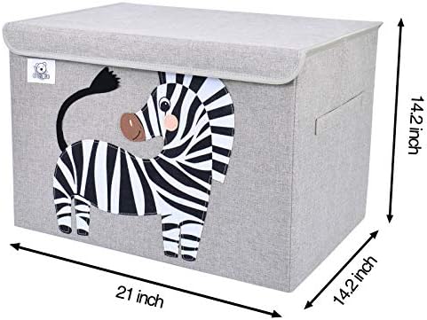 Large Toy Box Storage with Lid, Foldable Fabric Toy Chest Storage for Kids - Image 3