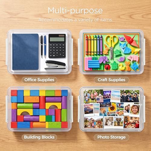Citylife 3Packs Scrapbook Paper Organizer, Stackable Clear Organizer - Image 4