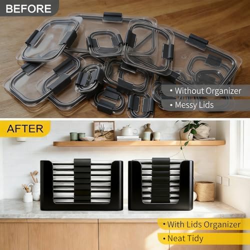 Food Storage Container Lids Organizer for Rubbermaid Brilliance Nap-On Lids - Image 6