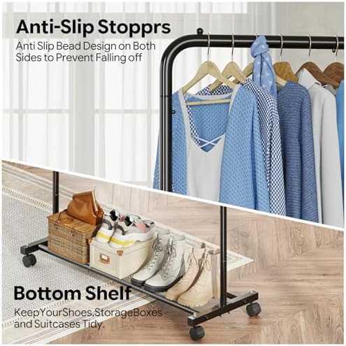 Simple Trending Clothing Rack, Portable Garment Rack, Clothes Rack, Black - Image 5