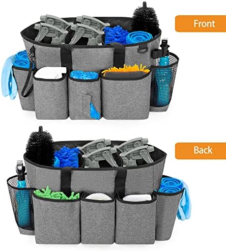 LoDrid Professional Cleaning Tote Caddy for Cleaning Supply, Gray - Image 5