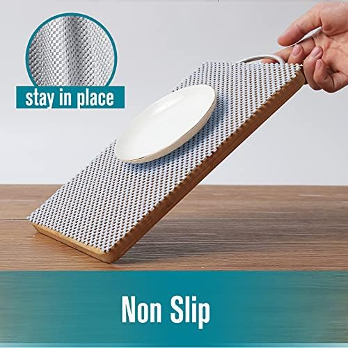 Shelf Drawer Liner Non-Adhesive Non Slip Durable Strong Long Size 12 in X 20ft for Drawers, Shelves, Cabinets, Storage, Kitchen and Desks, Gray - Image 4