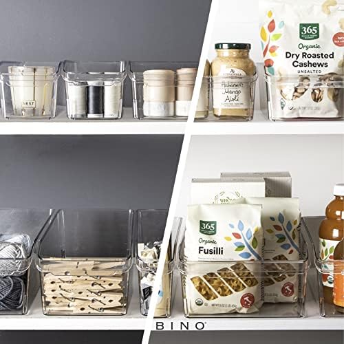 BINO | Plastic Storage Bins, X-Large | THE CURVE COLLECTION | Multi-Use Organizer Bins | Built-In Handle | BPA-Free | Pantry Organization | Home Organization | Fridge and Freezer Organizer - Image 4