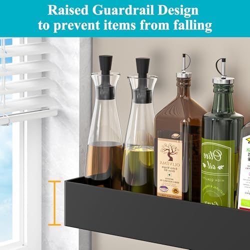 HuggieGems Upgrade Black Magnetic Spice Rack for Refrigerator, 4 Pack - Image 7