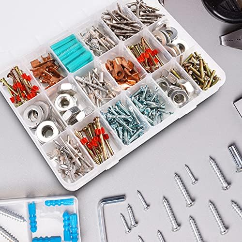 Exptolii 18 Grids Plastic Organizer Box with Dividers, Clear Compartment Container Storage for Washi Tapes Beads Crafts Jewelry Fishing Tackles, Size10.8 x 7.7 x 1.7 in - Image 7