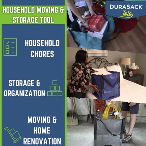 DURASACK Heavy Duty Storage Tote Bag 22-Gallon, Multicolored, Pack of 4 - Image 3