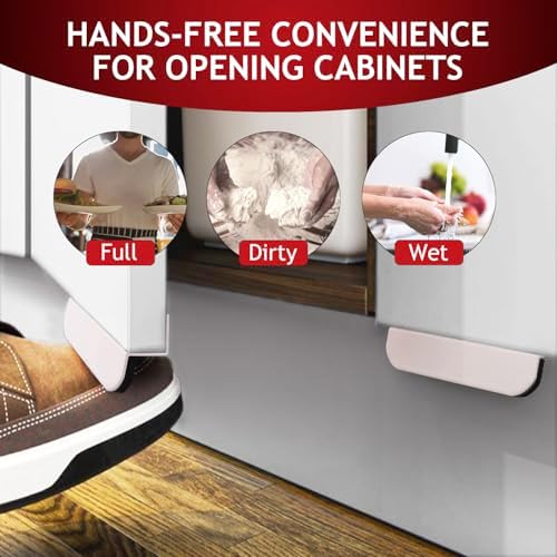 RVPEKUPE 2-Pack Under Cabinet Foot Pull, White, 4-3/4'', Aluminum - Image 5