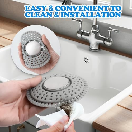 Zaa Shower Drain Hair Catcher Silicone Flat Floor Strainer Protector - Image 5