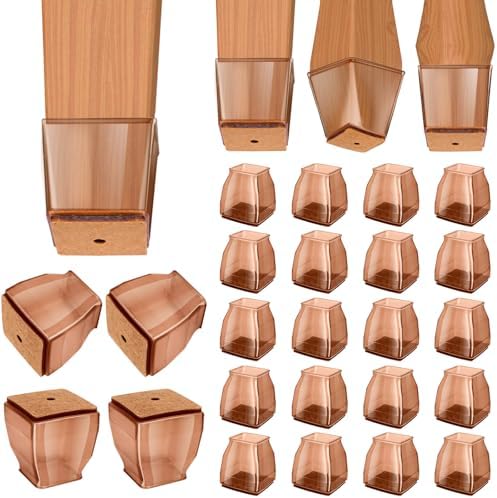 BALEINE 24PCS Silicone Chair Leg Floor Protectors for Hardwood Floors by BALEINE