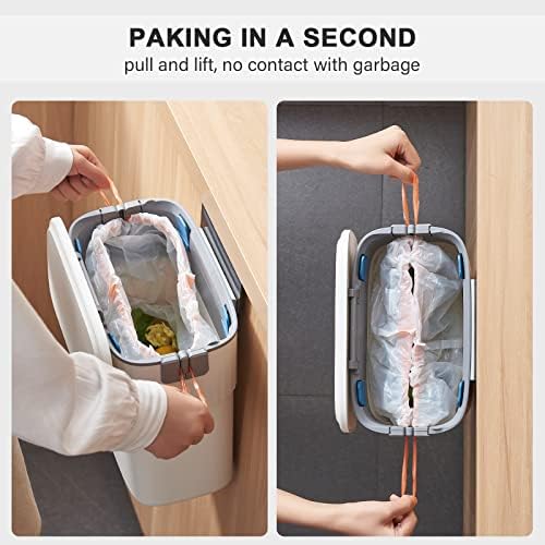ELPHECO Hanging Trash Can with Lid, 2.5 Gallon, Kitchen Compost Bin - Image 6