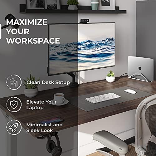 HumanCentric Vertical Laptop Stand for Desks Space Grey, MacBook Adjustable - Image 2