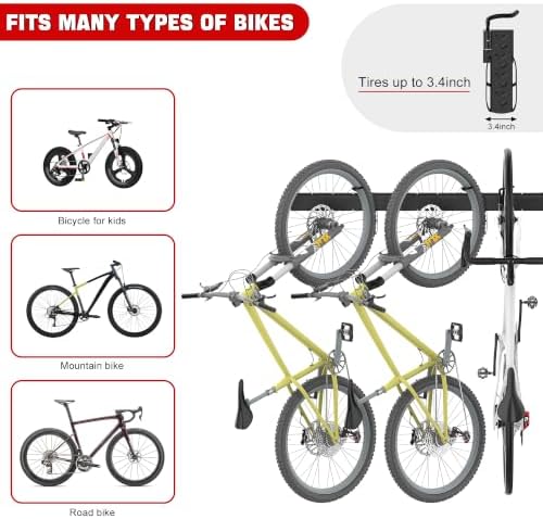 Ultrawall Swivel Bike Storage Rack, Adjustable Wall Mounted Bike Rack - Image 6