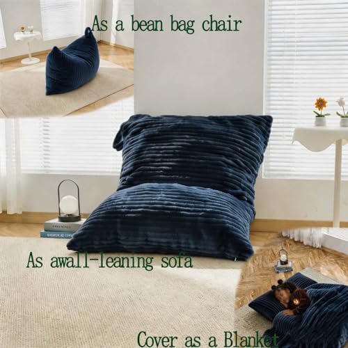 Kisoy Stuffed Animal Storage Bean Bag Bed Cover (No Filler) Washable - Image 4