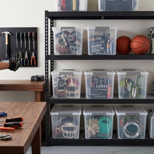 Citylife 8-Pack 69 QT Clear Plastic Storage Bins with Latching Lids - Image 5