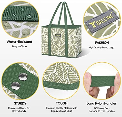 BALEINE 6PK Reusable Grocery Bags, Heavy Duty Shopping Tote Bag - Image 3
