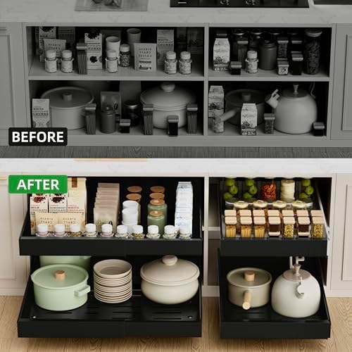 PAKETA 1 Pack Expandable Pull Out Cabinet Organizer,21" Deep - Image 3