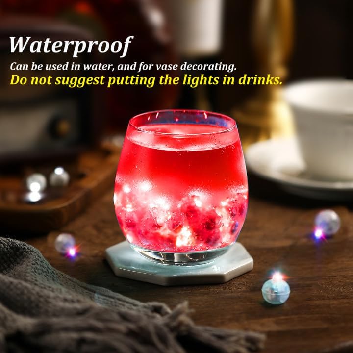 50PCs Mini Led Lights, Flash Led Balloons Light for Party Decorations Neon Party Lights for Paper Lantern Easter Eggs Birthday Party Wedding Halloween Christmas Decoration (Blinking Red)