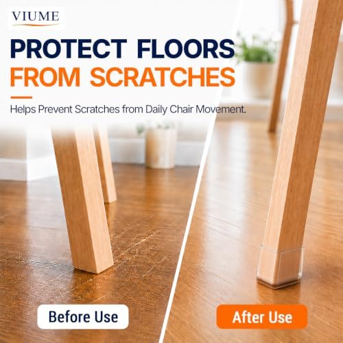 24 Pcs Chair Leg Floor Protectors for Hardwood Floors Rectangle - Image 2