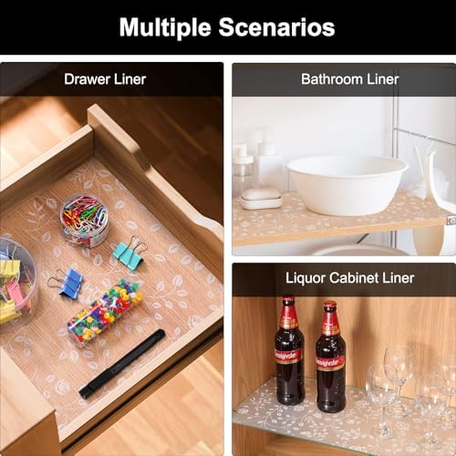 Cooyes Shelf Liner Non-Adhesive EVA Cabinet & Drawer Liner 17.5" x 120" - Image 7