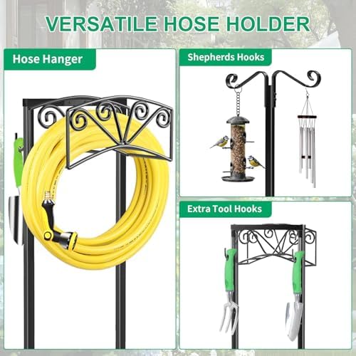 TomCare Garden Hose Holder, Heavy Duty Water Hose Hanger for 160FT Hose - Image 3