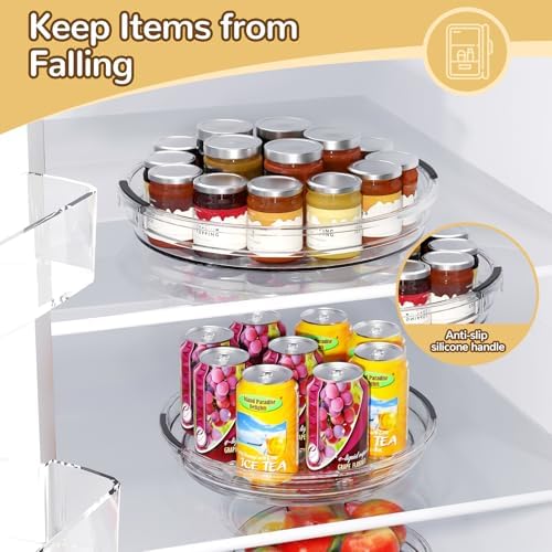 INCOSTAR Lazy Susan 2 Pack, 10.6 Inch Clear Turntable for Kitchen Cabinet - Image 5