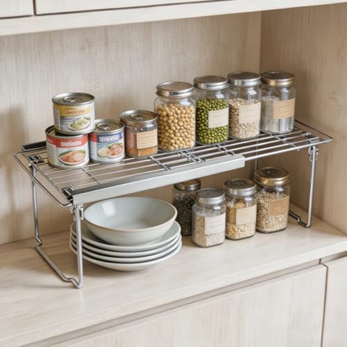 Orgneas Expandable Freezer Shelf Cooler Shelf Organizer 15.8"-22" - Image 2