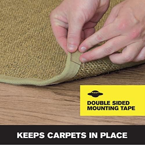 Alien Grip Rug Gripper Carpet Tape – 96 pcs, 1.5x2 and 1x1 in. Anti-Slip Hardwood, Tile Floor, No Damage - Double Sided Reusable, Non Slip Corner Rug Pads - As Seen on TV - Image 3