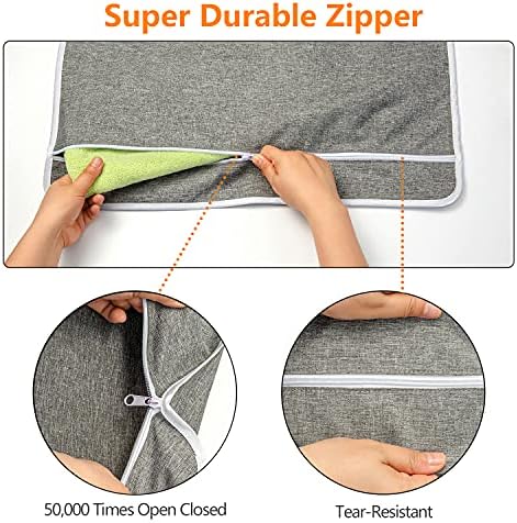 ANSTROUT XL Hanging Laundry Hamper, Extra Large Tear-resistance Door Hamper with 2 Types Hooks for Dirty Clothes, Save Bathroom Space Hanging Laundry Bag (36.5x 22 Inch,Grey) - Image 4