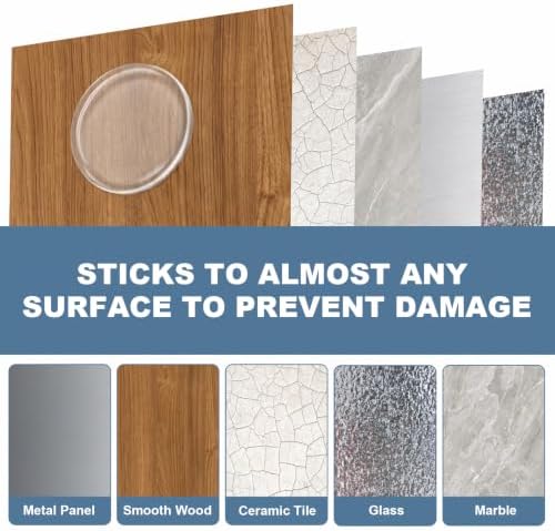 Door Stoppers for Wall, 6 Pack, 3.15" Clear, for Door Knob Wall Protection - Image 7