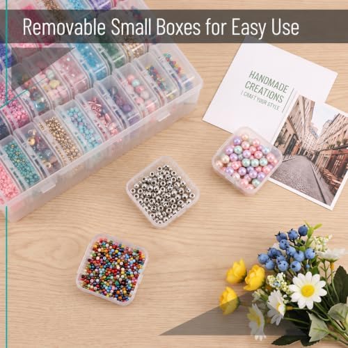 Mr. Pen- Bead Organizer Box, 30 Mini Clear Beads Organizers and Hinged Lid - Image 6