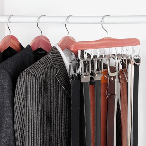 TOPIA HANGER Bra Hangers for Closet Organizer, Cedar Wooden Hangers with 20 Hooks, 2 Packs Hold Up to 80 Bras, Tank Top Hanger Space Saving, Belt Hanger-CT58U - Image 6
