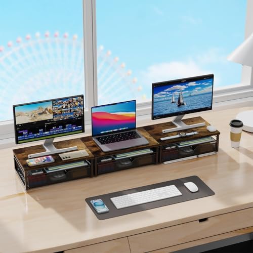 gianotter Computer Monitor Stand Riser with Drawer - Image 6