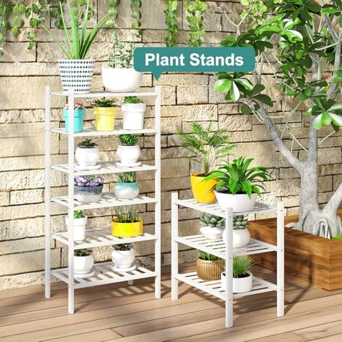 viewcare Small Shoe Rack for Entryway, White Shoe Organizer for Closet, Bamboo Wood Standing Shoe Shelf for Indoor Outdoor (White, 3-Tier_Samll) - Image 2