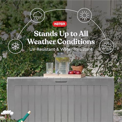 Keter Marvel 71 Gal Outdoor Storage Box for Patio and Pool Accessories - Image 3