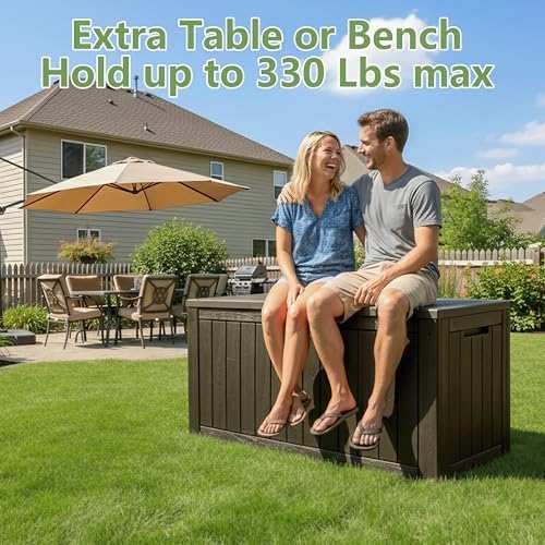 Outdoor Storage Box Waterproof, 110 Gallon Deck Box for Patio Storage - Image 5