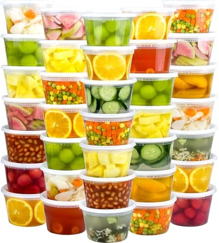 Dipoo 60 Sets (120-Piece) Deli Containers with Lids 16 oz by Dipoo