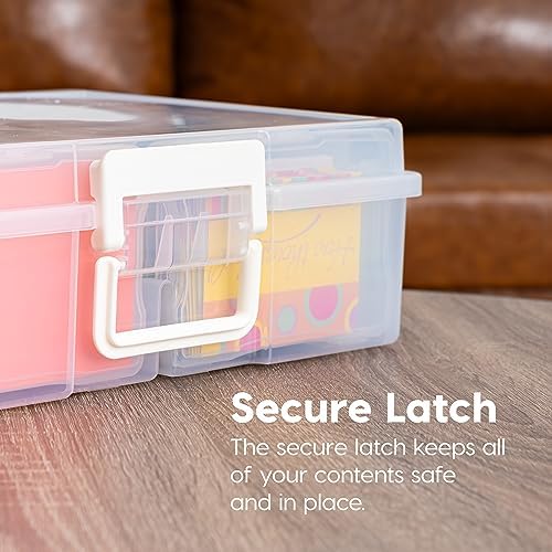 IRIS USA Photo Storage Box |Made in USA| 16 Cases - Clear - Image 4