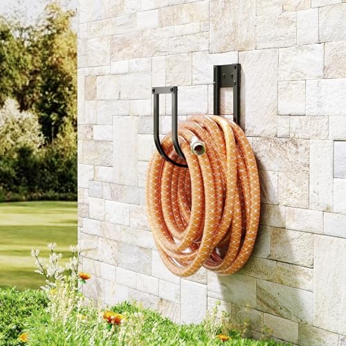 Garden Hose Holder Wall Mount - Metal Water Hose Hanger for Outside, Durable Hook for Garden, Garage, or Yard Storage (2 Pack) - Image 6