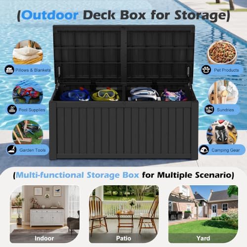 Outdoor Storage Box Waterproof, 200 Gallon Deck Box for Patio Storage - Image 4
