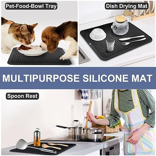 Walfos Large Silicone Trivet 16x12 Inch, Trivets for Hot Pots and Pans, Heat Resistant Pot Holders Hot Pads for Kitchen Quartz Countertops, Hot Dishes - Image 4