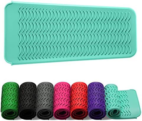 ZAXOP Resistant Silicone Mat Pouch for Flat Iron, Curling Iron,Hot Hair Tools (Mintgreen) by ZAXOP