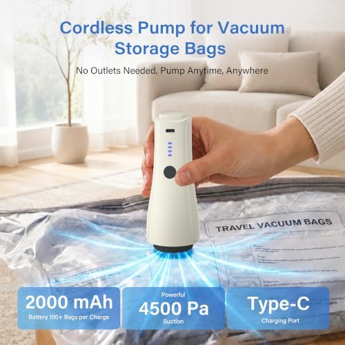 Vacuum Storage Bags with Pump,Space Saver,Cordless,16-Pack - Image 2