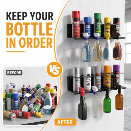 2Pcs Wall-Mounted Aerosol Spray Can Holder for Garage and Workspace - Image 2