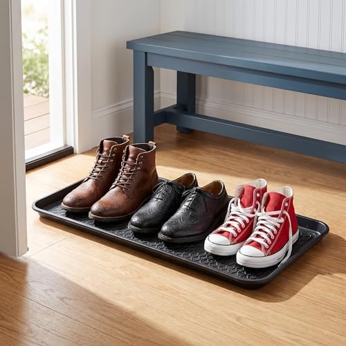 Fasmov 3 Pack Utility Boot Tray Mat Multi-Purpose Anti-Slip Tray Mat Boots, Dog Food Bowls, Gardening, Laundry, Kitchen, Garage, Entryway, 30 x 15 inches - Image 3