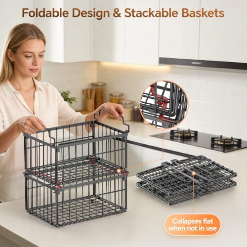 Freezer Organizer Bins, 3 Pack Enlarged Baskets for 5-9 Cu.FT Deep Freezer - Image 6