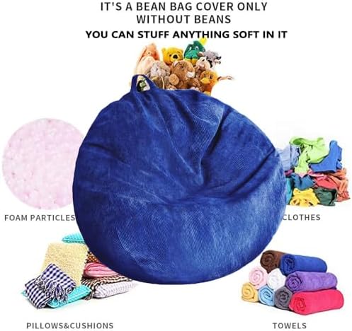 Stuffed Animal Storage Bean Bag Chair Cover (No Filler) Washable - Image 4