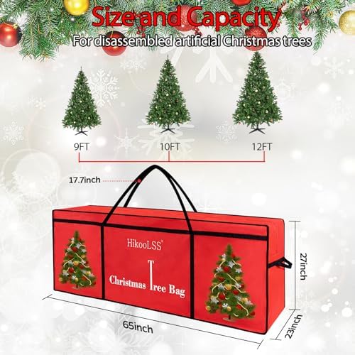 HikooLSS Christmas Tree Storage Bag 12 Ft Tall Tree Container Heavy Duty - Image 3