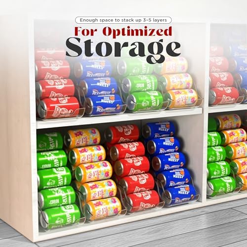 Utopia Kitchen Can Organizer For Pantry - Soda Can Storage Organizer Pantry, Fridge & Freezer Organization - Holds Food & Soup Can (Clear) - Image 5