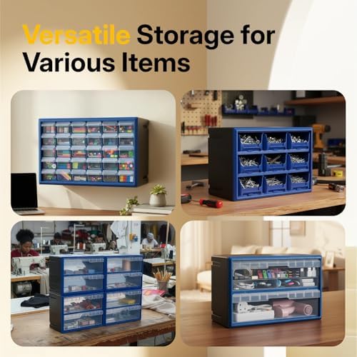 Northsky 4-Drawer Small Parts Cabinet, Stackable, Clear, 14.17 × 7.09 × 9.45 in 4 * Clear - Image 7