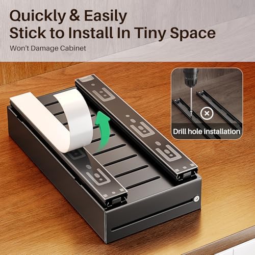 SNTD Pull Out Spice Rack Organizer for Inside Cabinets, Expandable, 2 Pack - Image 5